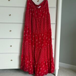ALTAR’D STATE Red Floral Women's Maxi Skirt